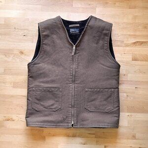 Wool Lined Quilted Waxed Canvas Vest